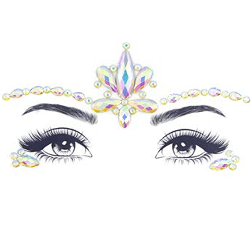 Rhinestone Face Gems for Festival and Rave Use, 100 pcs