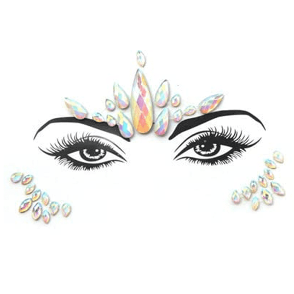 Rhinestone Face Gems for Festivals and Raves 100 pcs