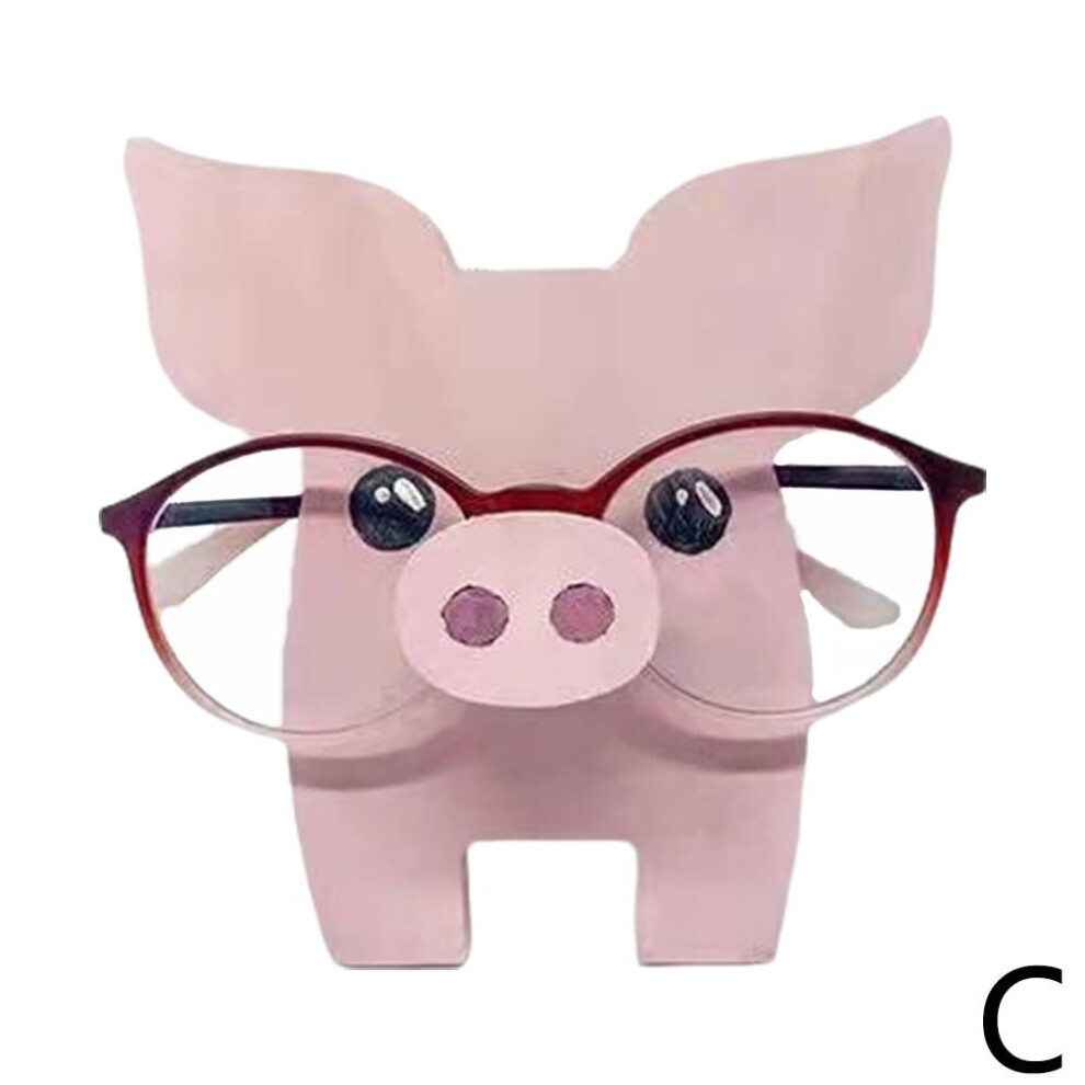 Wooden Animal-Shaped Eyeglasses Stand 1 Piece