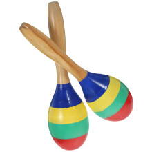 Maracas Wooden Percussion Toy for Kids 2 Pcs