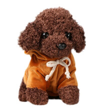 Peluche douce pour chien avec vêtements 7,8 pouces