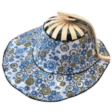 Cappello a ventaglio in bambù, portatile per la protezione solare, ideale per ragazze.