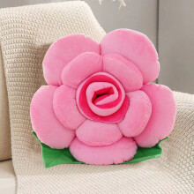 Coussin en peluche rose Gallickan Flower 40 cm