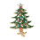 Broche sapin de Noël en strass et émail (1 pièce) 1