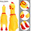 Rubber Chicken Toy Yellow Squeaking 6-Pack 3
