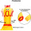 Rubber Chicken Toy Yellow Squeaking 6-Pack 4