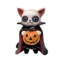 Halloween Schotse hooglandkoe sculptuur van hars, 3,94 inch (9,9 cm)