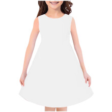 Ärmelloses Sommerkleid für Mädchen mit Blumen- und Schachbrettmuster