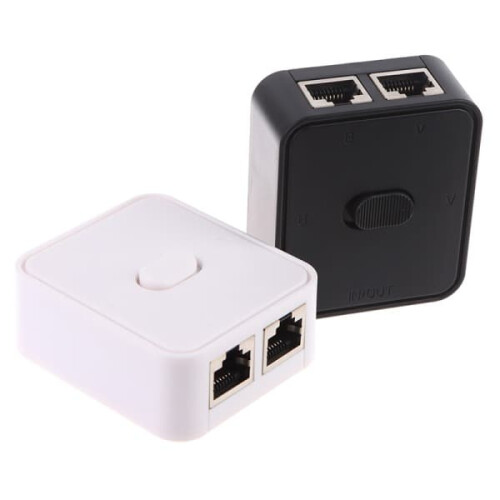 CDQ 2-port gigabit network switch RJ45 CAT5/6 black 1