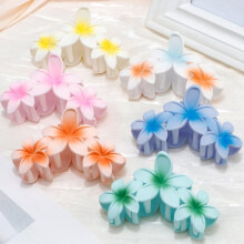 Pinces à cheveux fleuries style frangipanier (6 pièces)