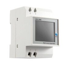 DIN sínre szerelhető AC monitor6IN1 40-300V100A Feszültség Áram Teljesítménytényező Aktív kWh Villamos Energia Frekvenciamérő VOLT AMP