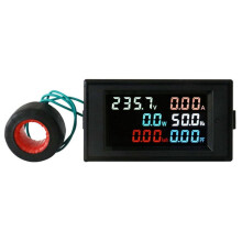 Ψηφιακό πάνελ LCD AC200-450V100A Μετρητής βαττόμετρου τάσης, βολτόμετρου ρεύματος,