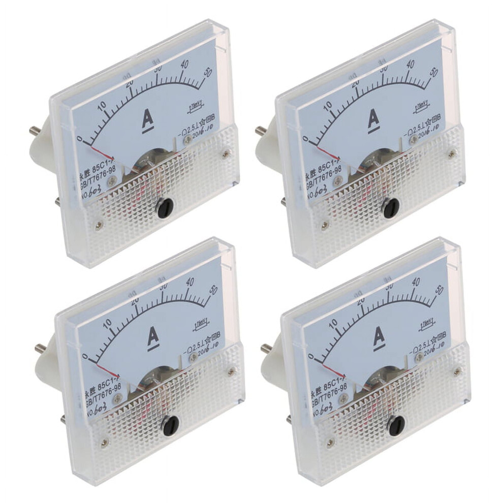 Analog Panel Ammeter 85C1 Dc 0-50A 4 Pack 946140649122