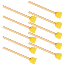 12 stuks sponskwasten met houten handvat, sponsjes met zeemotief voor schilderen, kindergereedschap, grappige houder, detailleermateriaal voor