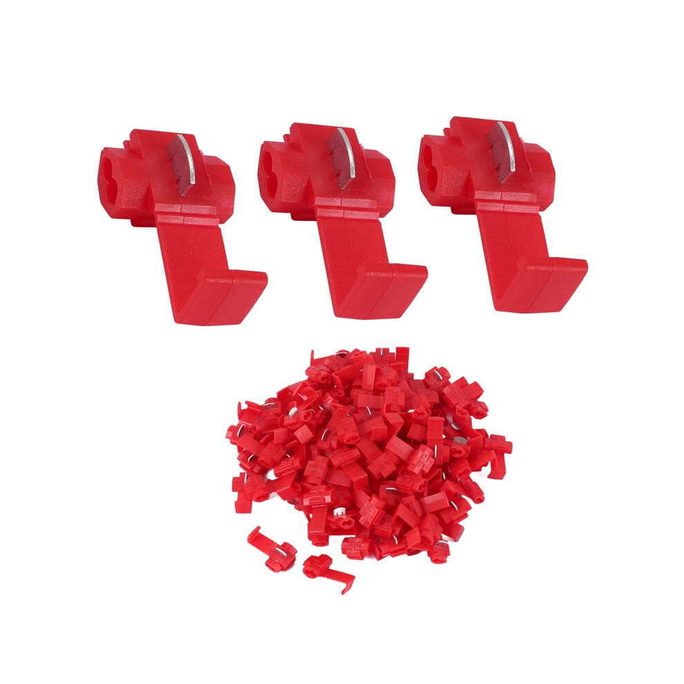Quick Splice Connectors Lock Wire Terminals Red 100Pcs 946140637389