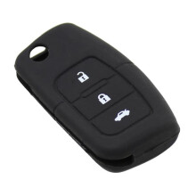 Silicone car key case for Ford with 3 buttons black one size