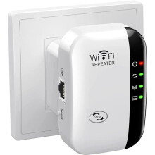 Répéteur WiFi, amplificateur WiFi, amplificateur Internet (2023) - avec port Ethernet, installation rapide, amplificateur de signal sans fil pour