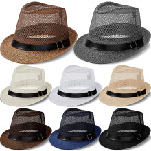 Chapeau Fedora en maille pour hommes et femmes, été