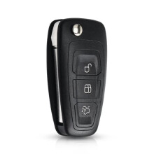 Ford HU101 flip key shell black 3-button