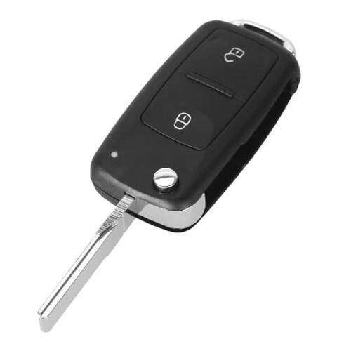 Volkswagen car key replacement with blade black one size