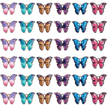 36 pendentifs papillons en émail doré, en alliage, pour la création de bijoux féminins.