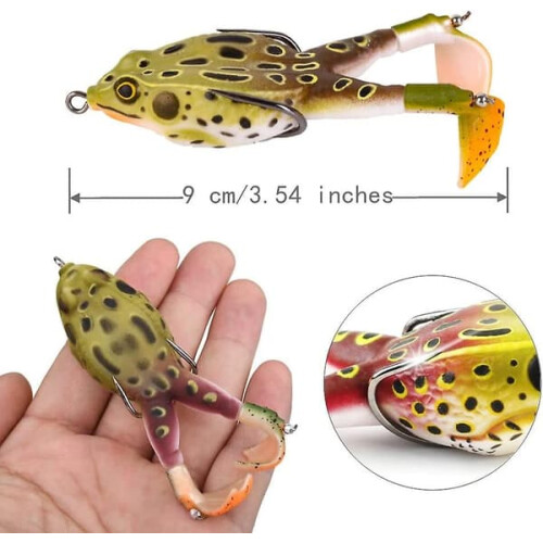 Double Propeller Frog Fishing Lure Silicone 2-Pack 1