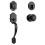 Front Door Handle and Deadbolt Set Black Reversible 1-Pack 1
