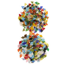 Colored Stained Glass Mosaic Tiles Rhombus Square 600 Pieces