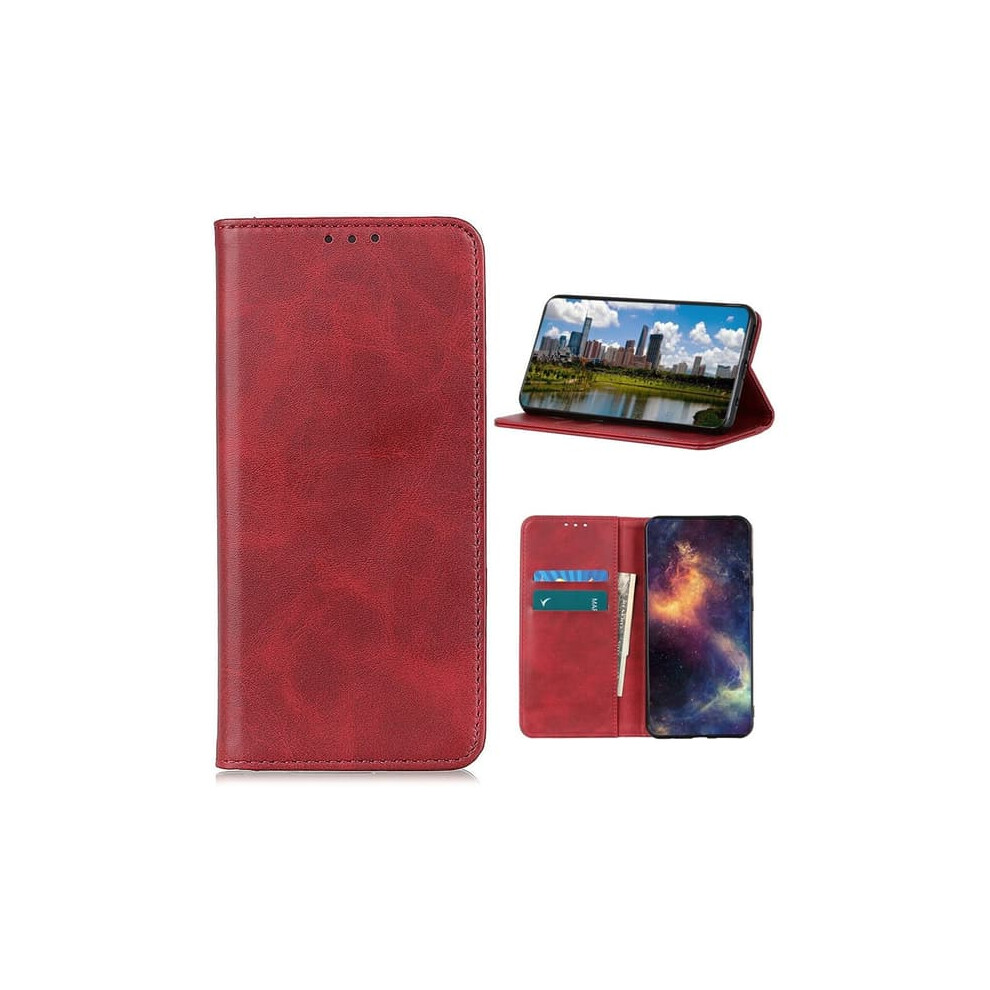 Genuine Leather Nokia 3.4 Case Red 940684215065