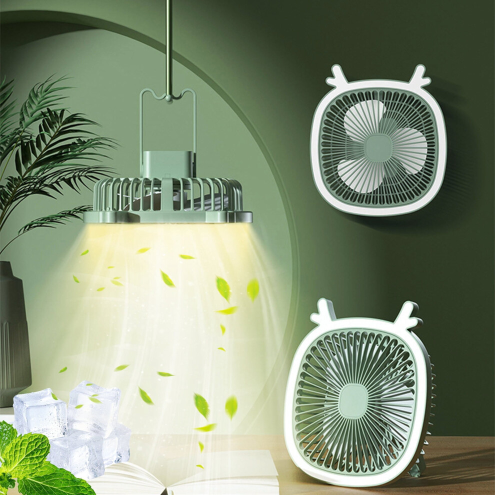 Zkccnuk Desktop Fan Wall-Mounted 3-Speed Quiet With Night 946140638645
