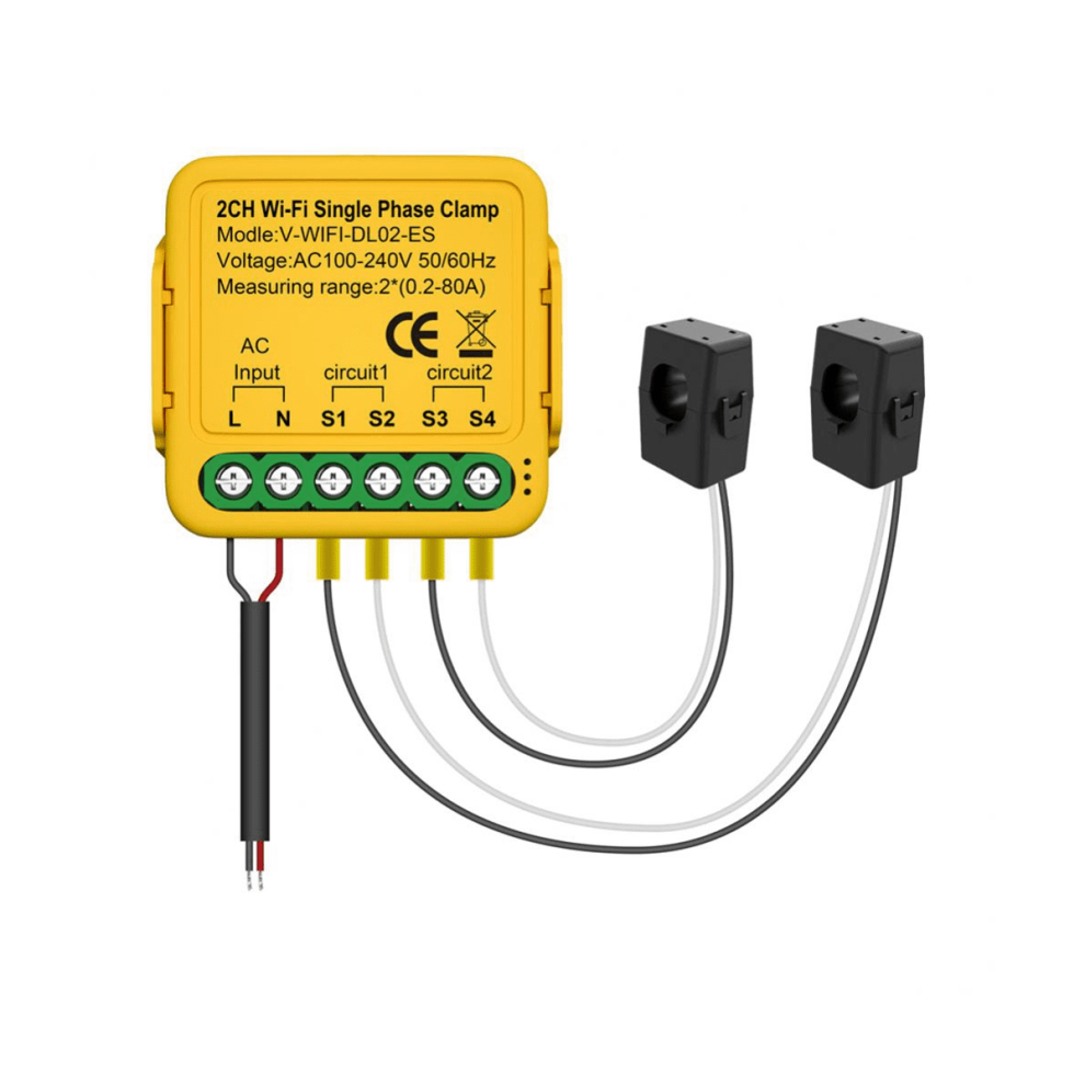 Tuya Wifi Energy Meter 80A With Clamp Ct 946140647890