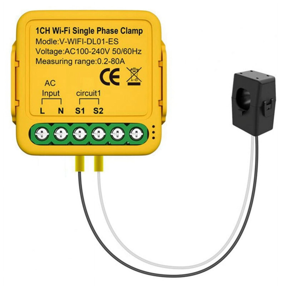 Tuya Wifi Energy Meter 80A With Clamp Ct 946140648712