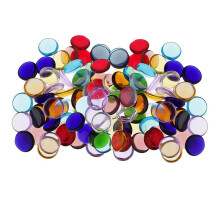 Glass Mosaic Tiles Clear Round 200g 15mm
