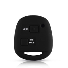 Silicone car key case for Toyota black two-button one size