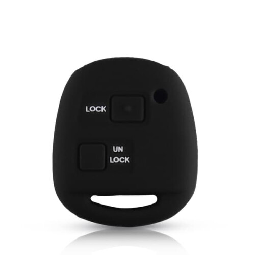 Silicone car key case for Toyota black two-button one size
