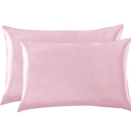 Queen Satin Silk Pillowcases Cooling Breathable 2 Pack