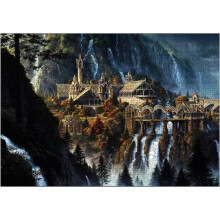Tranquil Series Waterfall City Wooden Puzzle 1000 Pieces