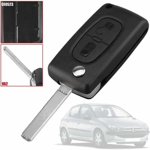 Dongfeng Peugeot 307 remote key shell with 2 buttons and