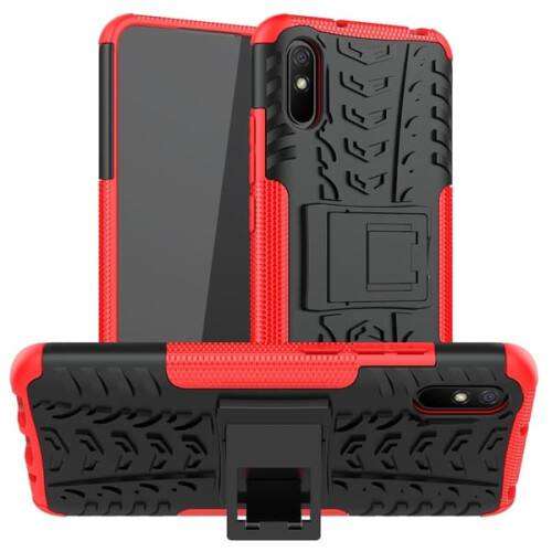 Xiaomi Redmi 9A shockproof case with stand red