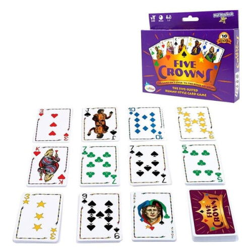 Five Crowns Card Game 5-Suit Rummy for Ages 8+ 2
