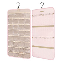 Storage Bag, 14X23 Inch Hanging Jewelry Organizer Storage Roll with Hanger Wall Mounted Holder Display Hanging On Wall, Storage Bags