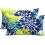 Conjunto de 2 capas de almofada de linho com bolinhas pretas, 45x45 cm (18x18 polegadas). 1