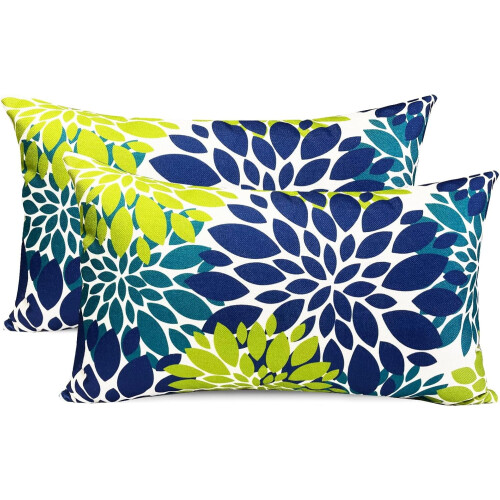 Conjunto de 2 capas de almofada de linho com bolinhas pretas, 45x45 cm (18x18 polegadas).