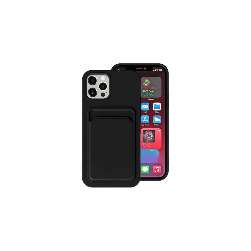 Iphone 13 Pro Max Silicone Case With Card Holder Black 940684239689