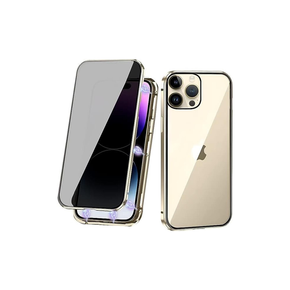 Iphone 13 Privacy Double Magnetic Case Gold 940684233427