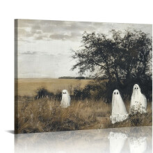 Spook in een spookachtig bos, canvas wanddecoratie, 16x12 inch