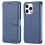 Compatível com iPhone 13 Pro Max - Capa de couro fina AZNS - Azul 1
