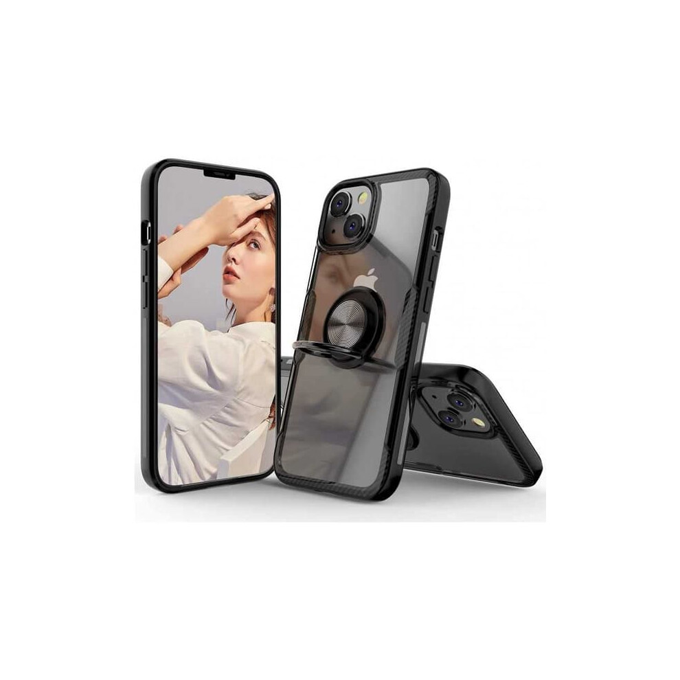 Iphone 13 Shockproof Case With Ring Holder Transparent 940684233632