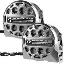 Stainless Steel Retractable Tape Measure 25FT 2pcs
