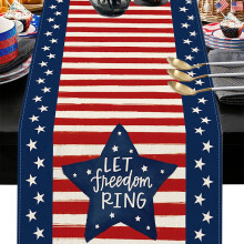 Tafelloper voor 4 juli, patriottische decoratie, 13 x 72 inch